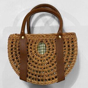 Retro Style Rattan Weave Bag Handmade Woven Cute Storage Bag
